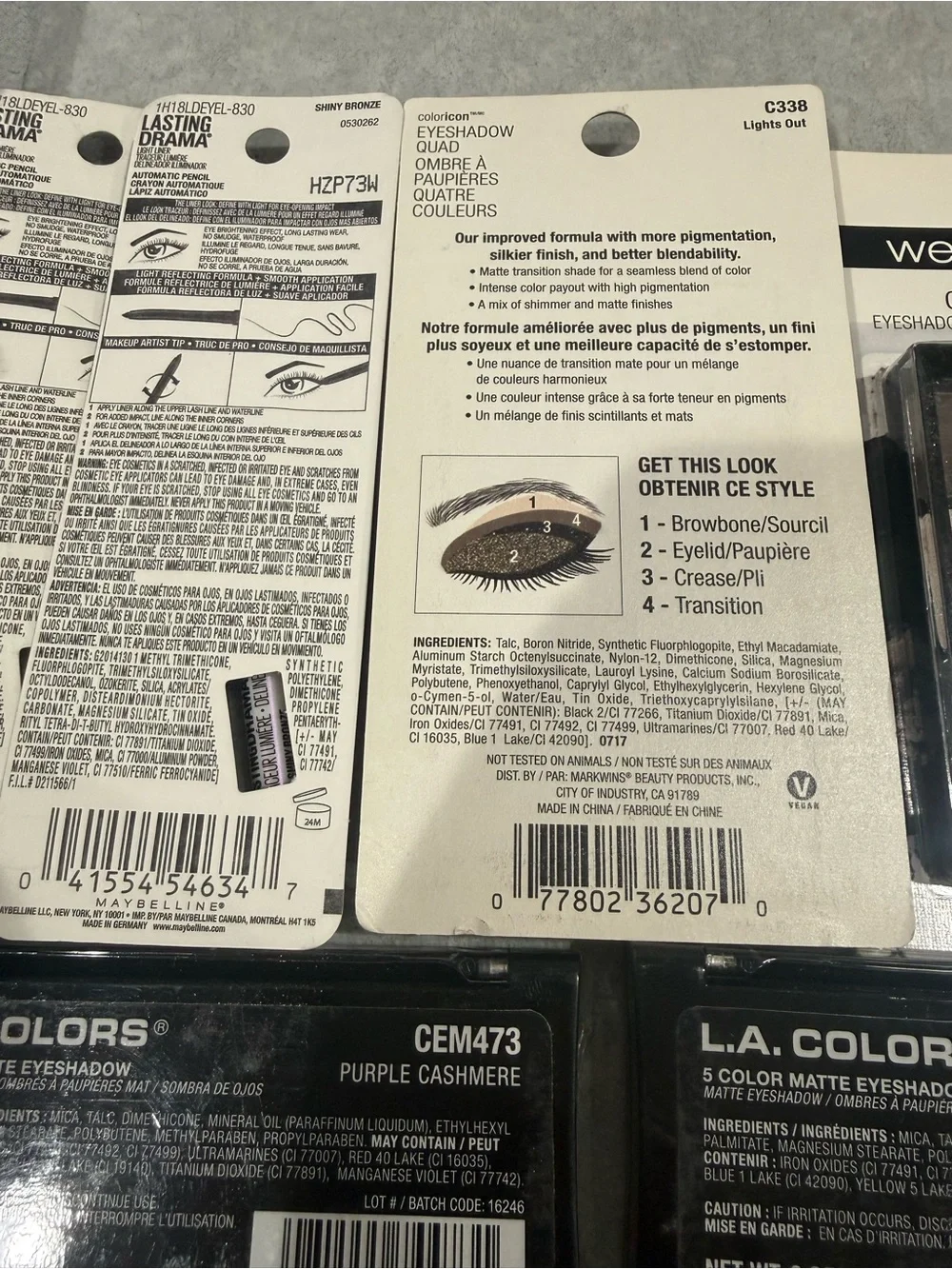 6 bundle lot Wet n wild Matte Eyeshadow Palette Purple & Neutral Shades cute set